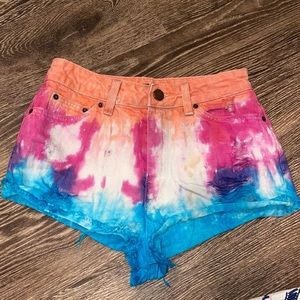 BDG high rise cheeky tie dye shorts 27